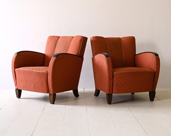 MidCentury Pair of Art Deco Armchairs - Original Vintage Danish Design, 1930s