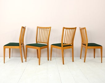 MidCentury Vintage Scandinavian Chairs from the 1960s, Upholstered Seats, Danish Vintage Design