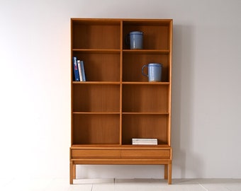 Vintage Oak Bookcase with Drawers