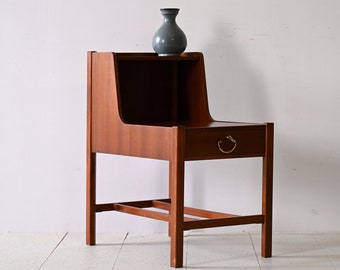 Table de chevet nordique vintage des années 60 par David Rosén - Élégance en teck avec une touche unique