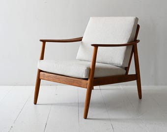 Folke Ohlsson Teak Lounge Chair for DUX, 1960s Swedish Vintage