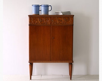 Vintage Scandinavian Art Deco Cabinet - Timeless Elegance in Mahogany