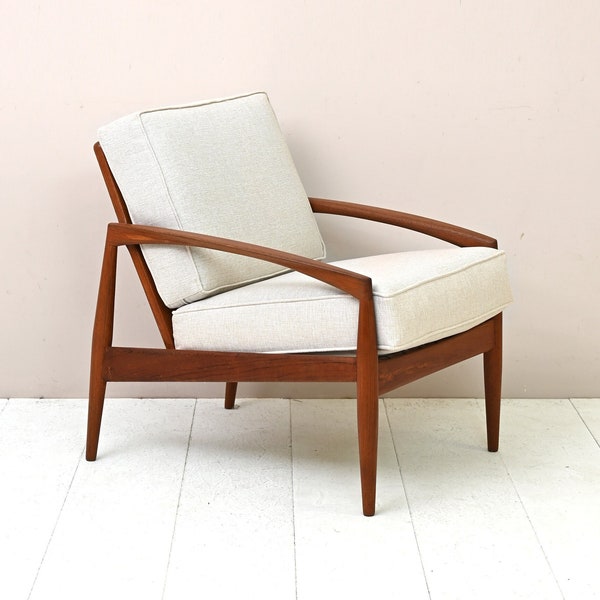 MidCentury Danish Lounge Chair Model 121 by Kai Kristiansen, Teak Wood, Retro Danish Design