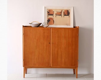 Original 1960s Swedish Teak Highboard with Lockable Doors