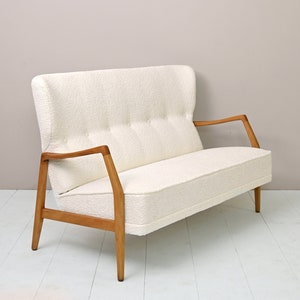 MidCentury Danish Vintage Sofa with Faux Sheepskin - Original Danish Design, Retro