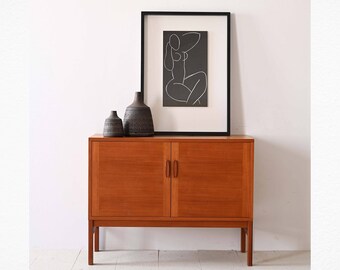 Vintage Teak Small Sideboard with Swing Doors