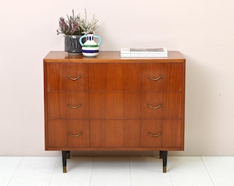 MidCentury Teak Chest of Drawers, Original Danish Retro Design from the 50s/60s, Home Decor