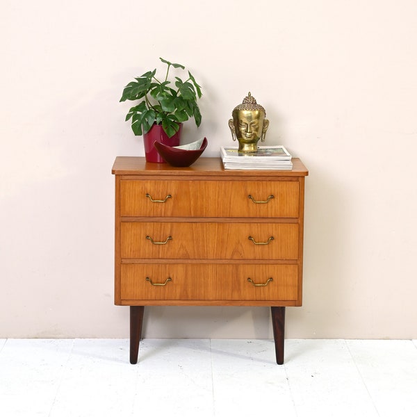 MidCentury Petite commode vintage en teck - Design scandinave danois original