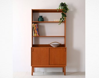 Vintage Bodafors Teak Bookcase with Storage Compartment - 1960s Scandinavian Design