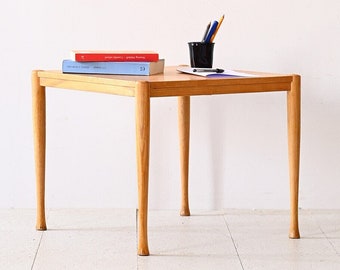 Vintage Oak Coffee Table - Scandinavian Square Side Table