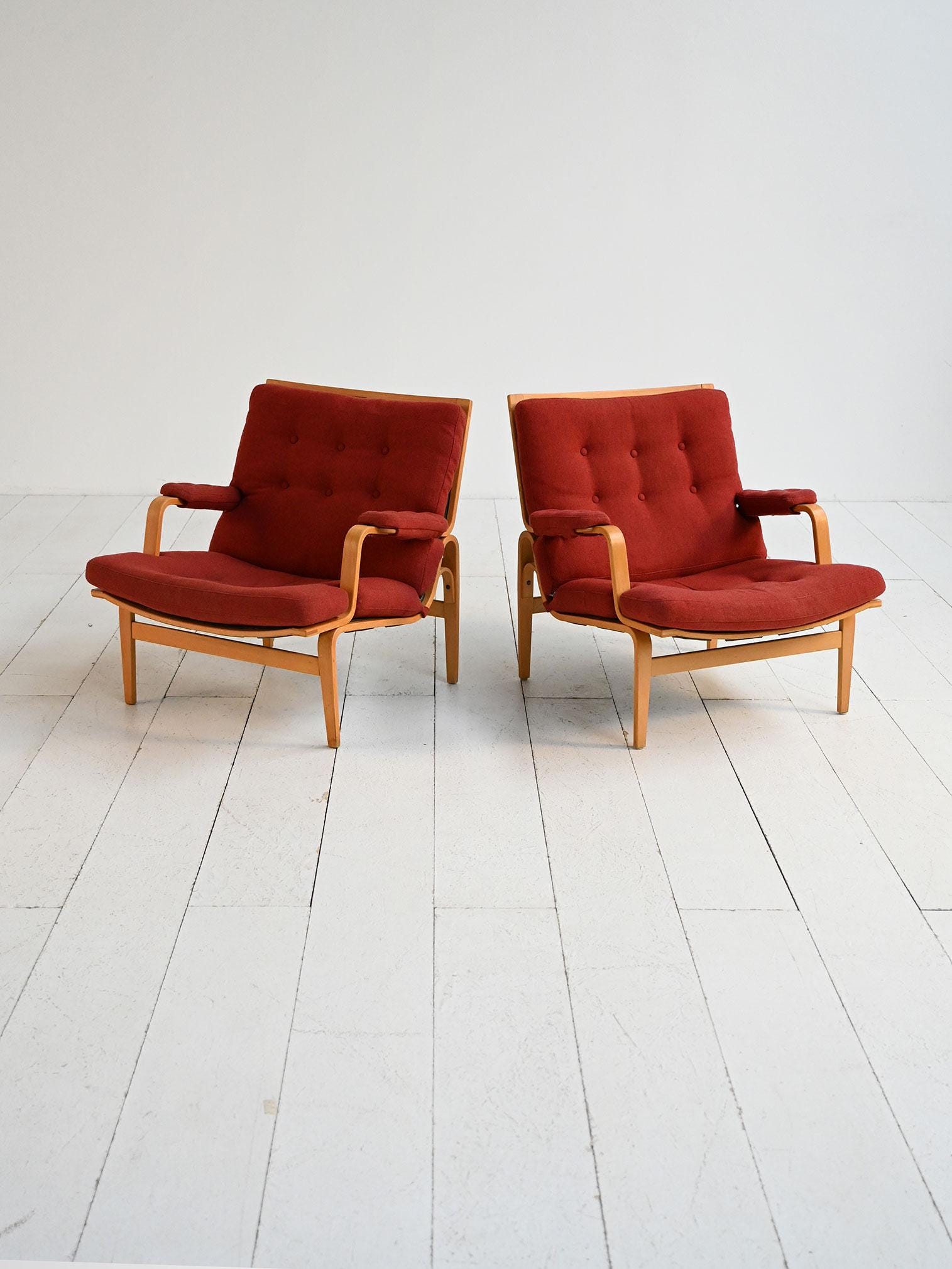 Pair of Ingrid Lounge Chairs by Bruno Mathsson for DUX, 1960s