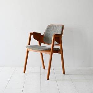 Mid-Century Scandinavian Desk Chair in Beech & Fabric by Gärsnäs, 1950s/60s