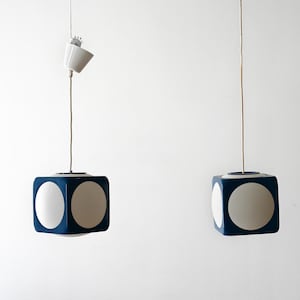 Pair of Lars Schiøler Space Age Pendant Lamps for Hoyrup, 1960s Danish Design