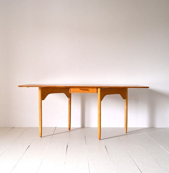 Vintage Extendable Dining Table With Leaves Etsy