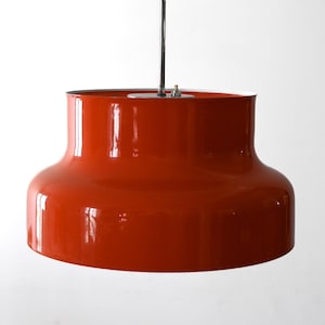 1960s Red “Bumlingen” Pendant Lamp by Anders Pehrson for Ateljé Lyktan – Swedish Design Classic