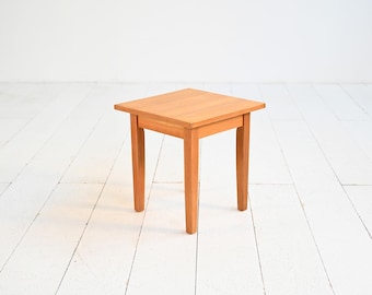 Mesa de centro vintage escandinava em carvalho, estilo moderno de meados do século XX, mesa lateral minimalista em madeira maciça.
