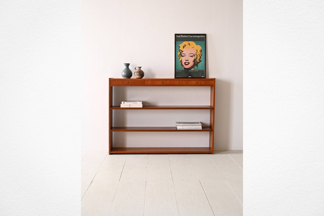 Vintage Scandinavian Teak Entryway Console With Drawers - Etsy