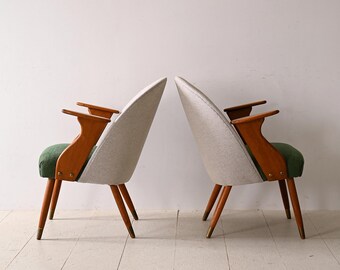 Pair of Vintage Scandinavian Armchairs - 1960s Retro Charm