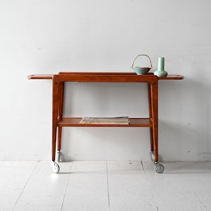 Vintage Swedish Teak Serving Trolley "Thea" by Yngve Ekström, 1960s