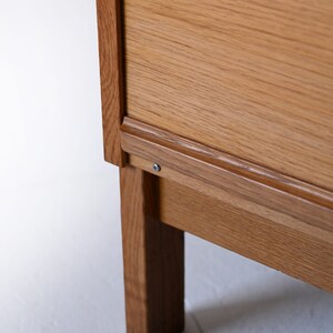 Vintage Oak Office Cabinet with Roll-Top Scandinavian 1960s Charm image 7