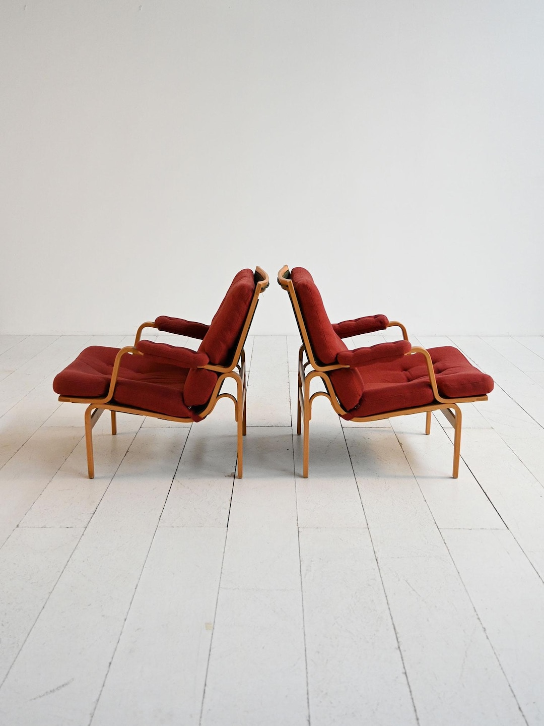 Pair of Ingrid Lounge Chairs by Bruno Mathsson for DUX, 1960s