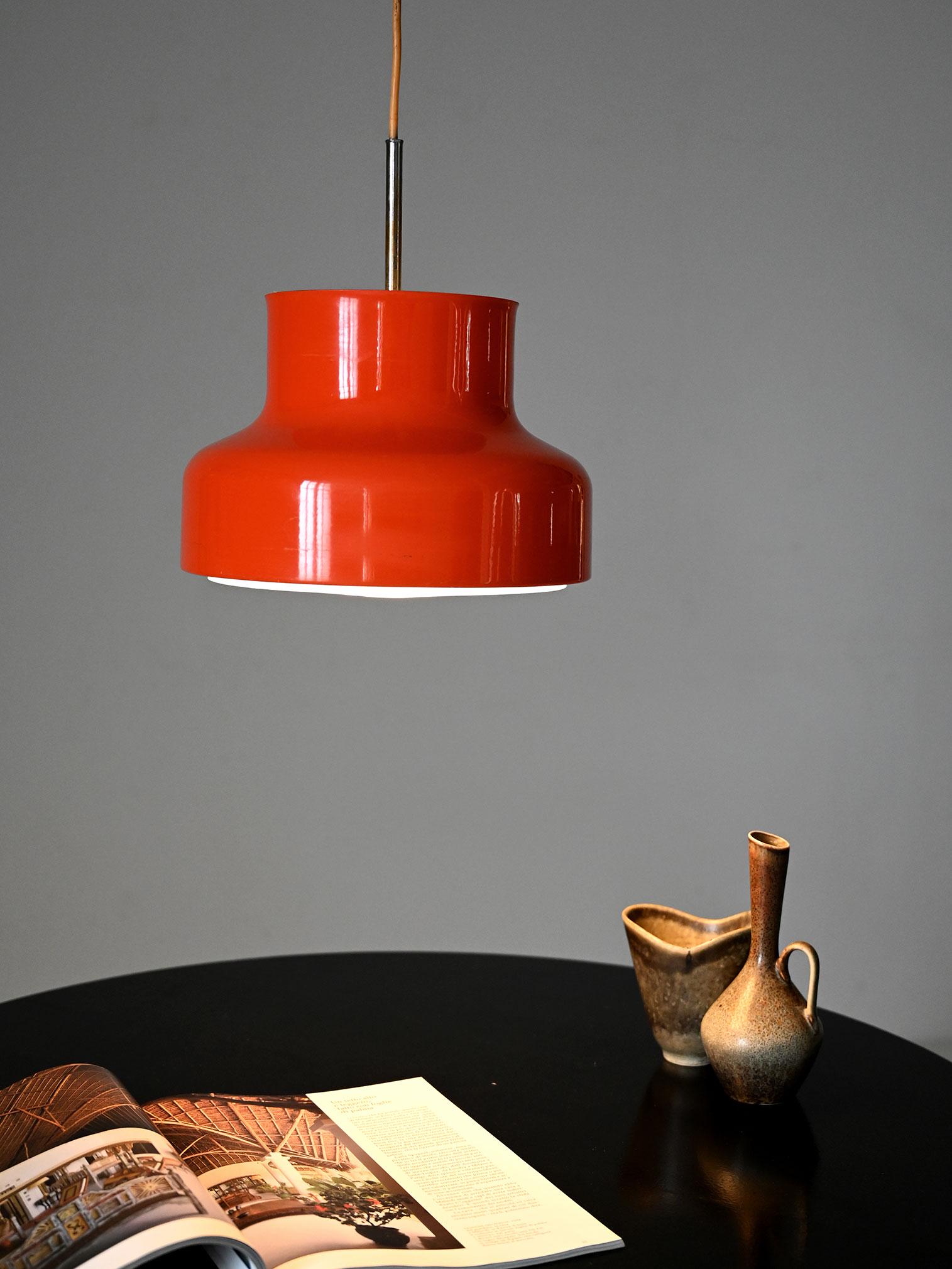 Vintage Orange Bumling Pendant Lamp by Ateljé Lyktan, Scandinavian