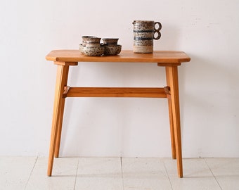 Mid-Century Birch Deco Coffee Table with Magazine Rack