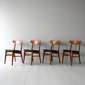 Set of 4 Danish Teak Dining Chairs by Farstrup – 1960s Vintage Mid-Century Modern