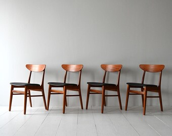 Farstrup chair teak vintage 1960s？　① Set of 4 Danish Teak Dining Chairs by Farstrup – 1960s Vintage Mid