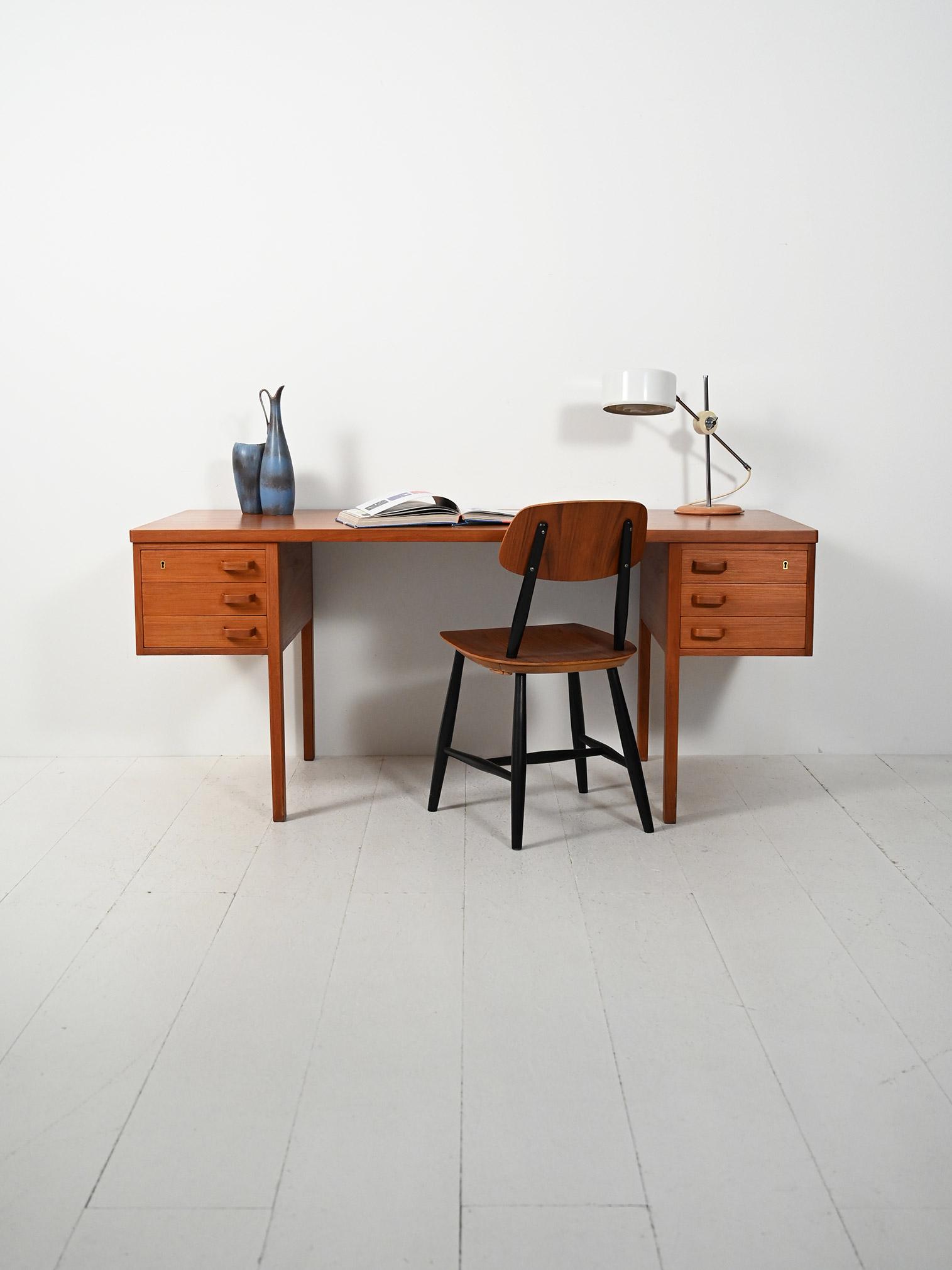 Nanna & Jørgen Ditzel “135” Teak Desk 1950s Danish Mid Century