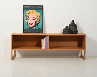 Danish Oak TV Stand by Arne Wahl Iversen, 1960s Scandinavian Mid-Century Media Console