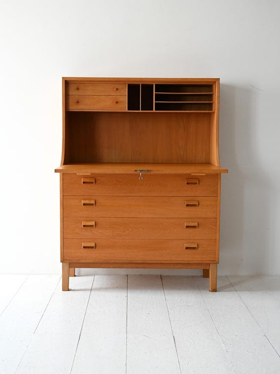 1960s Danish Oak Secretary Desk by Børge Mogensen for Søborg