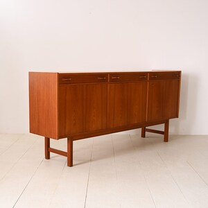 Vintage Scandinavian Teak Sideboard with Doors and Drawers image 5