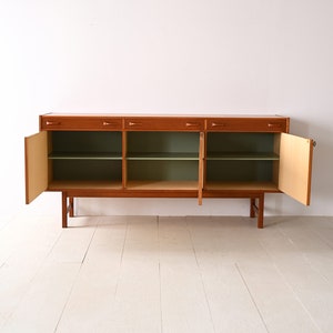 Vintage Scandinavian Teak Sideboard with Doors and Drawers image 3