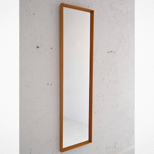 1960s Scandinavian Oak Framed Mirror – Vintage Nordic Wooden Mirror