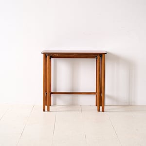 Pair of Vintage Scandinavian Nesting Tables 1960s Nordic Furniture Set image 3
