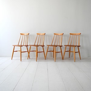 Set of 4 Original Fanett Chairs by Ilmari Tapiovaara for Edsbyverken, 1962 – Scandinavian Design Icons