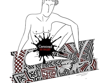 The Naturist Swimming Pool n2 - Gay Erotic Art Print