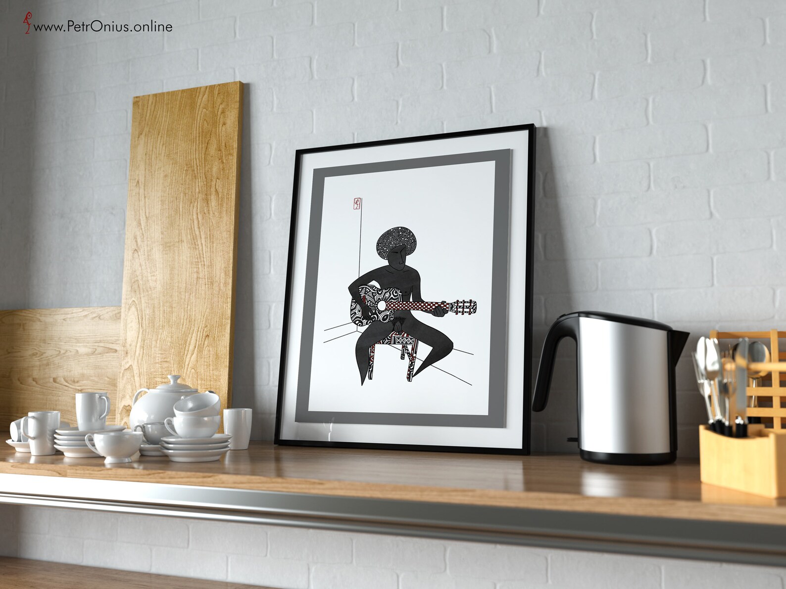 Black Dove, the Naked Guitar Player Gay Erotic Art Print - Etsy