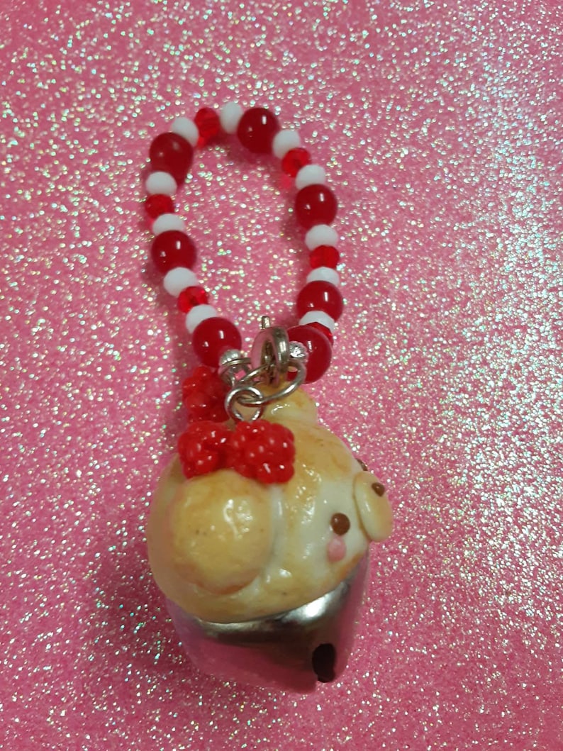 Sweet Berry Berry Bear Bell Keychain!