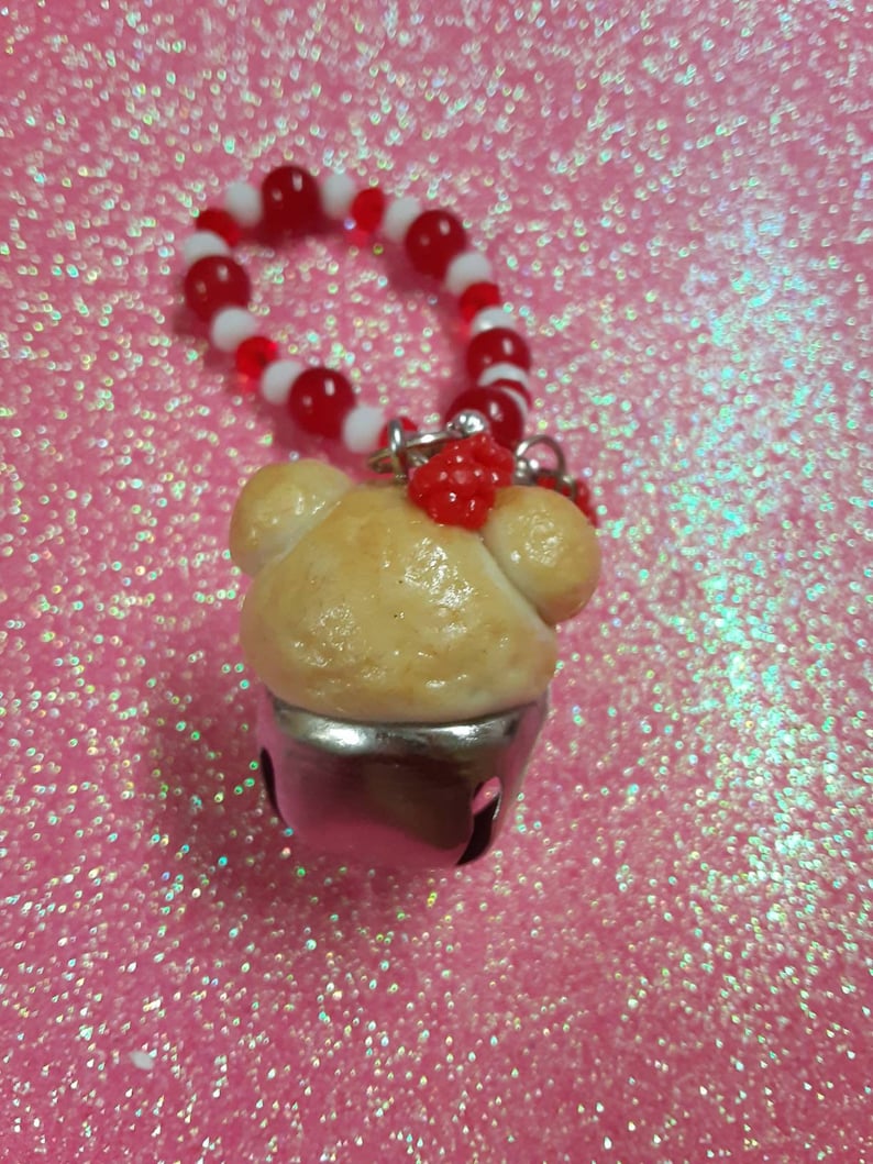 Sweet Berry Berry Bear Bell Keychain!