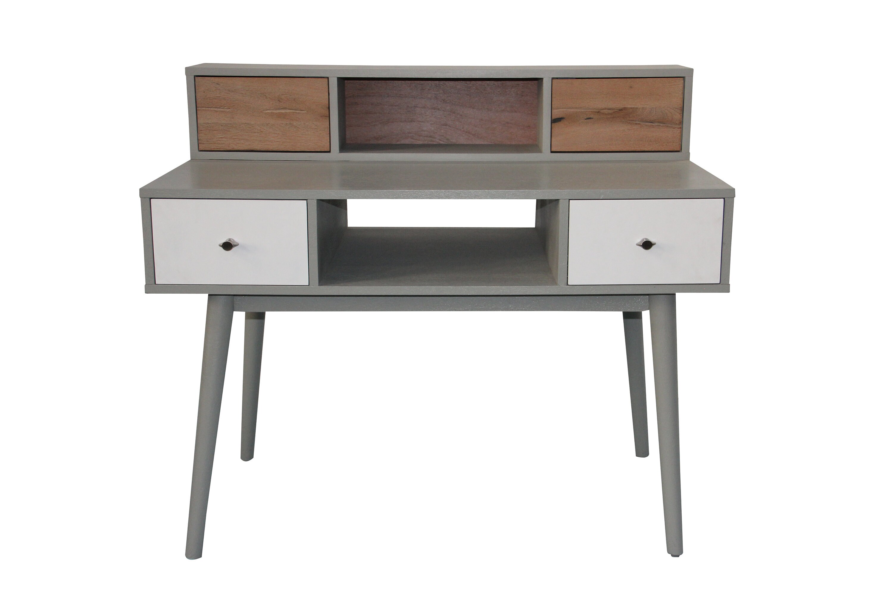 Mid Century Modern Desk with Hutch Etsy