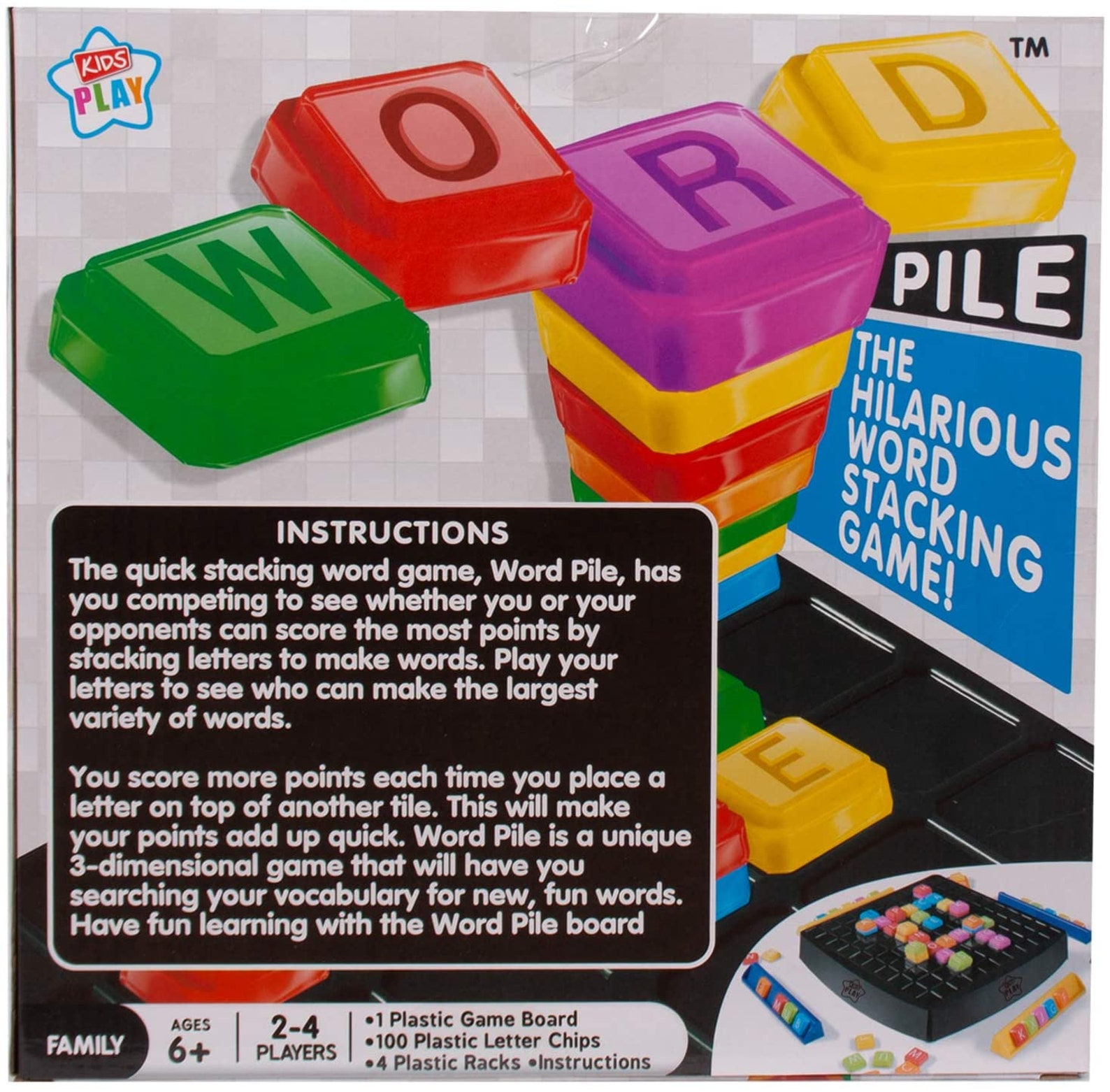 Word Pile The Hilarious work Stacking Game From Kids Pay Etsy