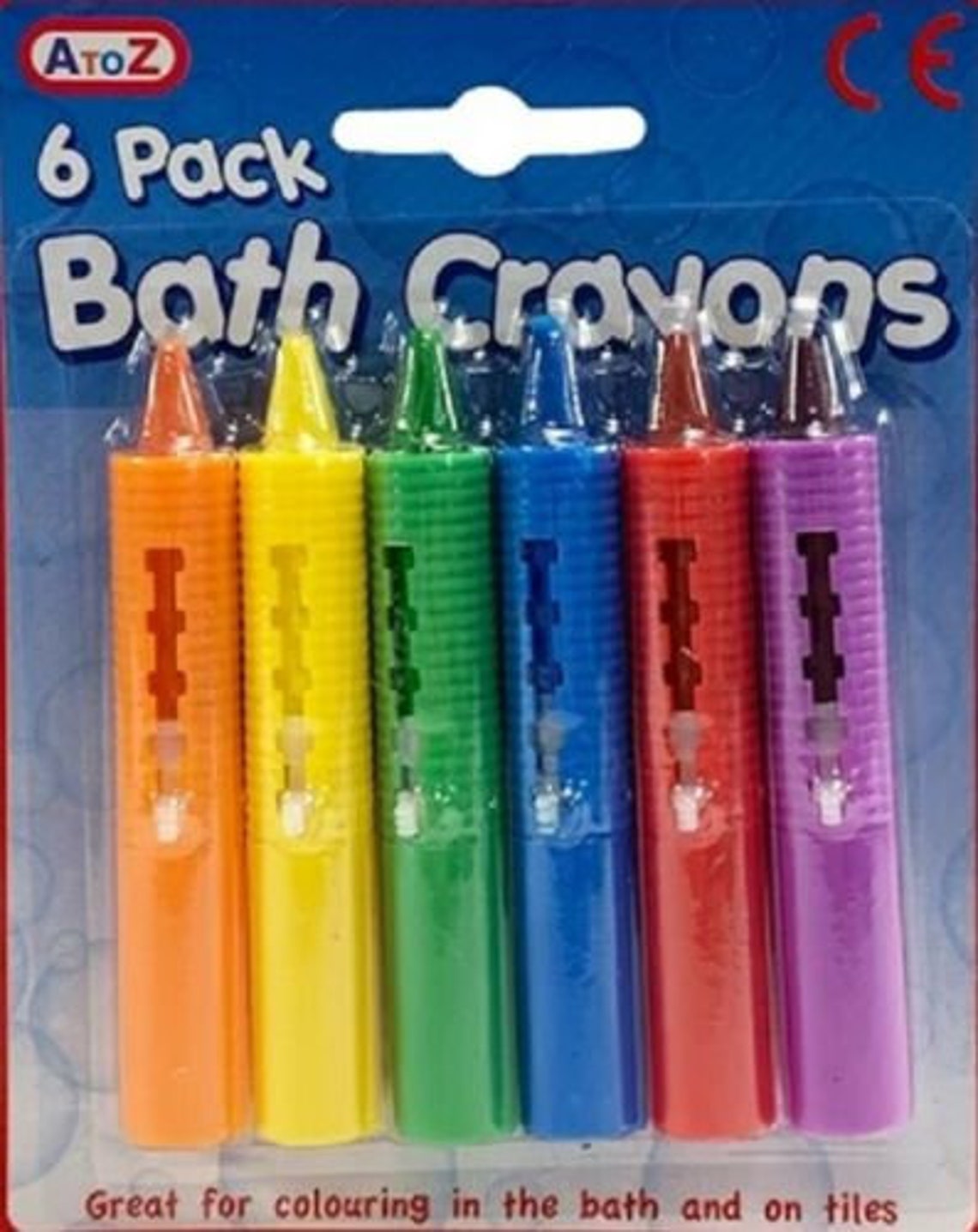 6 Pack Bath Crayons Carded Assorted Colours Brand New Sealed A Etsy
