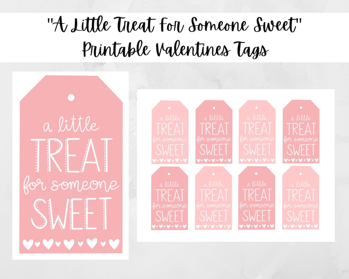 A Little Treat For Someone Sweet Printable Valentines Gift Etsy