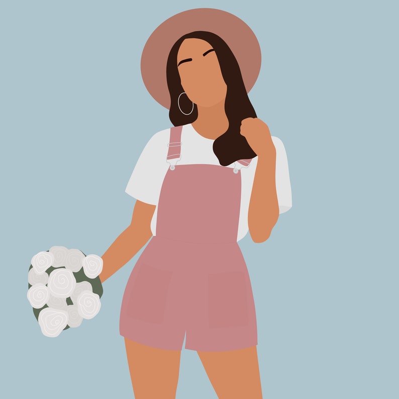 Custom Minimal Digital Portraits (Wedding, Family, Friends, Gift for Boyfriend Girlfriend Husband Wife & More!) bild 1