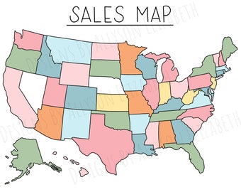 color state map etsy