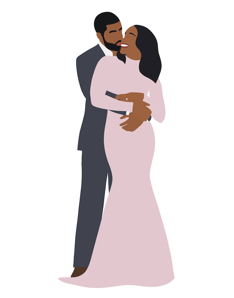 Custom Minimal Digital Portraits (Wedding, Family, Friends, Gift for Boyfriend Girlfriend Husband Wife & More!) bild 2
