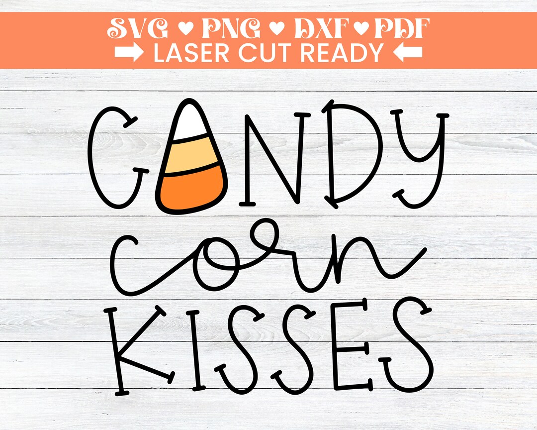 Halloween Candy Corn Kisses Laser Ready Cut File, Halloween
