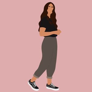 Custom Minimal Digital Portraits (Wedding, Family, Friends, Gift for Boyfriend Girlfriend Husband Wife & More!) bild 6